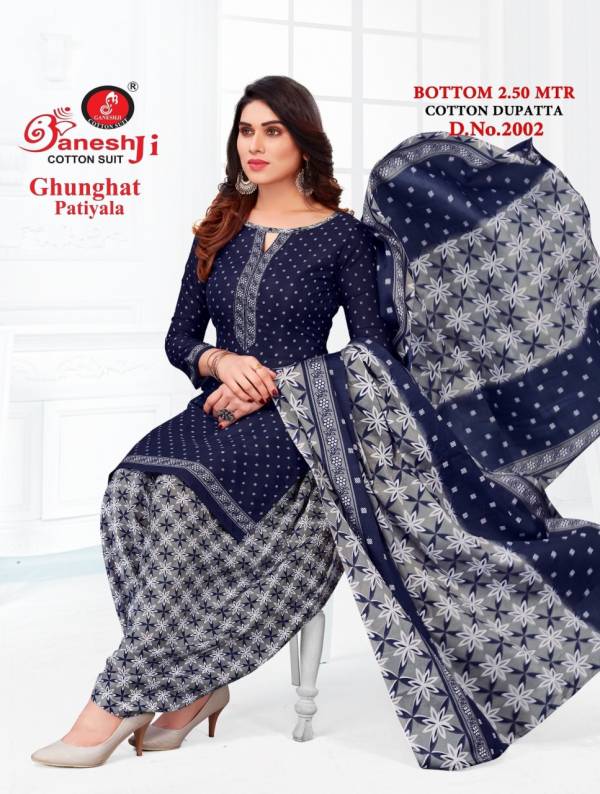 Ganeshji Ghunghat Patiyala 2 Casual Daily Wear Printed Cotton Dress Material Collection